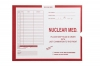 Nuclear Medicine, Red #185 - Category Insert Jackets, System I, Open End - 14-1/4" x 17-1/2" (Carton of 250)