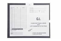 G.I (Gastro Intestinal), Gray#430 - Category Insert Jackets, System I, Open End - 14-1/4" x 17-1/2" (Carton of 250)