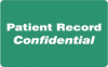 HIPAA Labels, Patient Record Confidential - Green, 4" X 2.5" (Roll of 100)