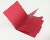 15 Pt. Red Classification Folders, 2/5 Cut ROC Top Tab, Letter Size, 2 Dividers (Box of 25)
