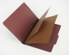25 Pt. Pressboard Classification Folders, 2/5 Cut ROC Top Tab, Legal Size, 2 Dividers, Carnelian Red (Box of 15)