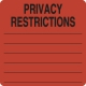 HIPAA Labels, Privacy Restrictions - Red, 2-1/2" X 2-1/2" (Roll of 390)