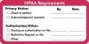 HIPAA Labels, HIPAA Requirements - Red/White, 4" X 2" (Roll of 250)