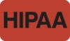 HIPAA Labels, HIPAA - Red, 1-1/2" X 7/8" (Roll of 250)