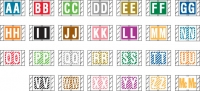 Col'R'Tab Compatible Alpha Labels, Laminated Stock, 1" X 1-1/2" Individual Letters - Roll of 500