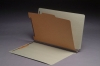 Type II Pressboard Classification Folders, Full Cut End Tab, Legal Size, 1 Divider (Box of 10)