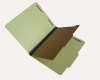 25 Pt. Pressboard Classification Folders, 2/5 Cut ROC Top Tab, Letter Size, 1 Divider, Peridot Green (Box of 20)