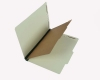 25 Pt. Pressboard Classification Folders, 2/5 Cut ROC Top Tab, Legal Size, 1 Divider, Green (Box of 20)