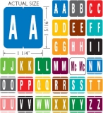 GBS Compatible Alpha Labels, Laminated Stock, 1-5/16" X 1-1/4" Individual Letters - Pack of 200